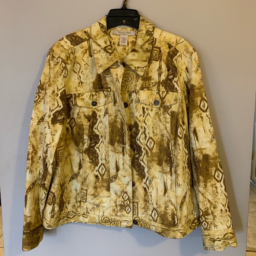 C.l.o.t.h.e.s jean jacket. Size 1X